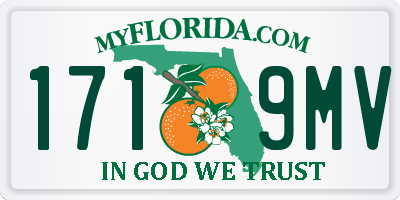 FL license plate 1719MV