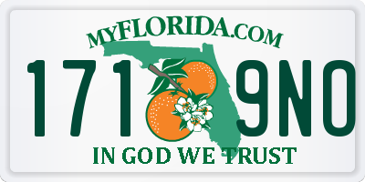 FL license plate 1719NO