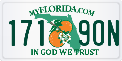 FL license plate 1719ON