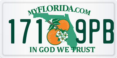 FL license plate 1719PB