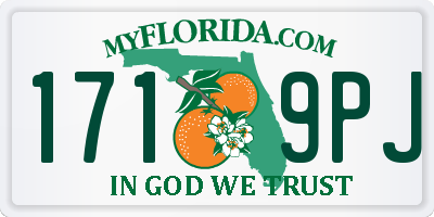 FL license plate 1719PJ