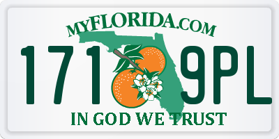 FL license plate 1719PL