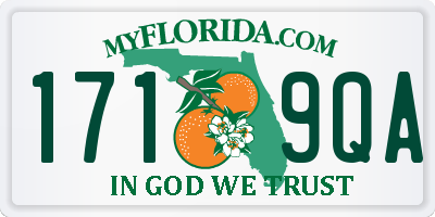 FL license plate 1719QA
