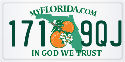 FL license plate 1719QJ