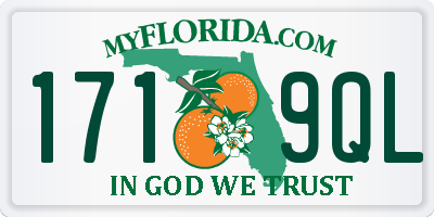 FL license plate 1719QL