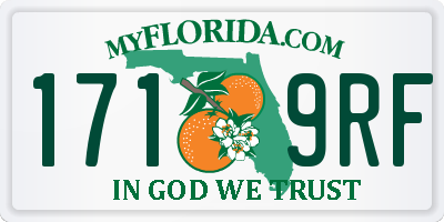 FL license plate 1719RF