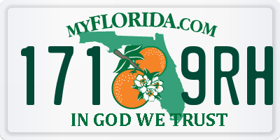 FL license plate 1719RH
