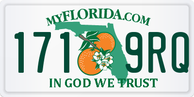FL license plate 1719RQ