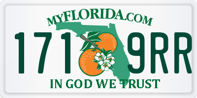 FL license plate 1719RR