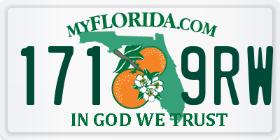 FL license plate 1719RW