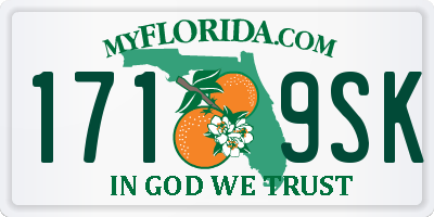 FL license plate 1719SK