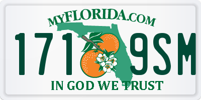 FL license plate 1719SM
