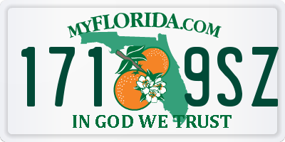 FL license plate 1719SZ