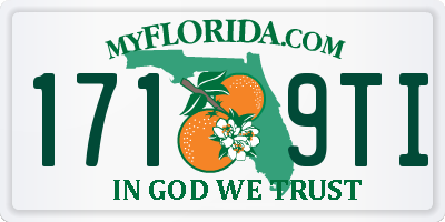 FL license plate 1719TI