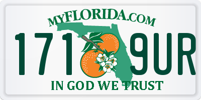 FL license plate 1719UR