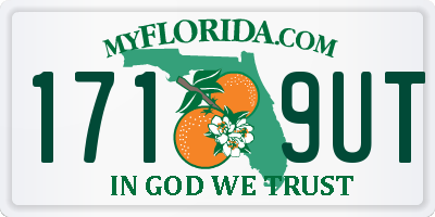 FL license plate 1719UT