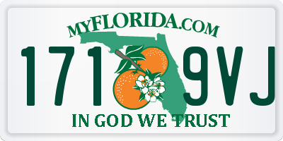 FL license plate 1719VJ