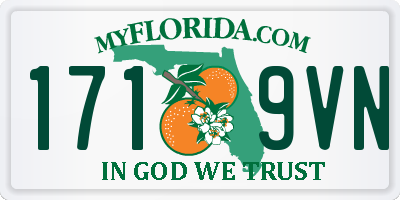 FL license plate 1719VN