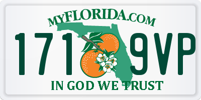 FL license plate 1719VP