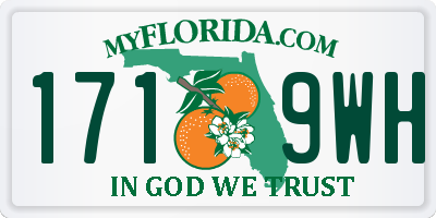 FL license plate 1719WH