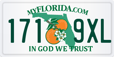 FL license plate 1719XL