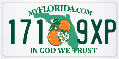 FL license plate 1719XP