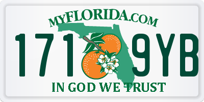FL license plate 1719YB