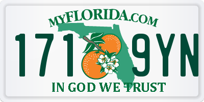 FL license plate 1719YN