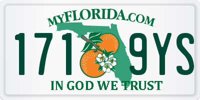 FL license plate 1719YS