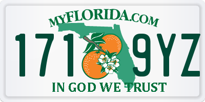 FL license plate 1719YZ