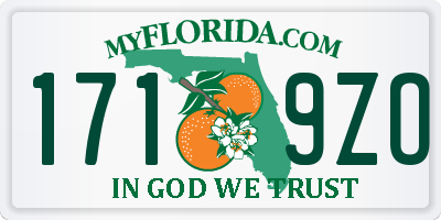 FL license plate 1719ZO