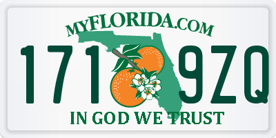FL license plate 1719ZQ