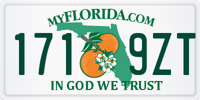 FL license plate 1719ZT
