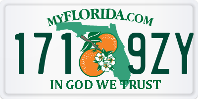 FL license plate 1719ZY