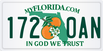 FL license plate 1720AN