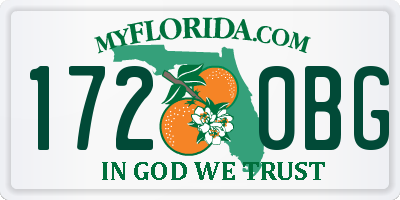 FL license plate 1720BG