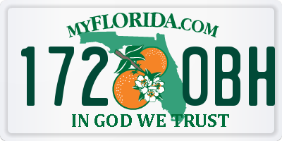 FL license plate 1720BH
