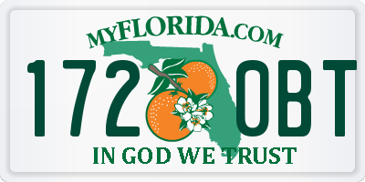 FL license plate 1720BT