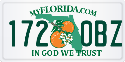 FL license plate 1720BZ