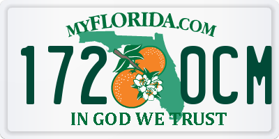 FL license plate 1720CM