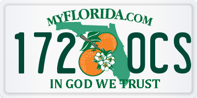 FL license plate 1720CS