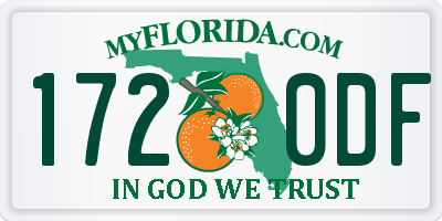 FL license plate 1720DF