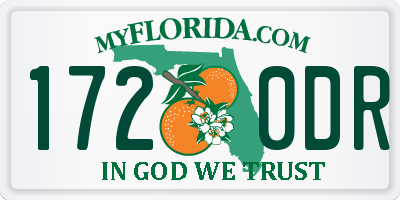 FL license plate 1720DR