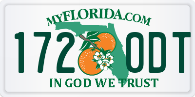 FL license plate 1720DT