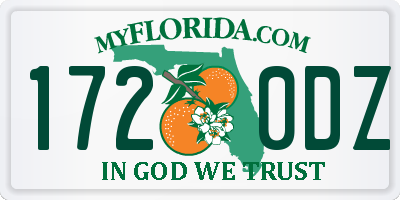 FL license plate 1720DZ