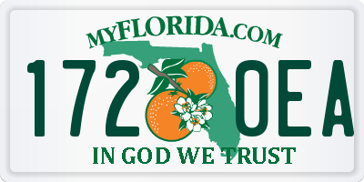 FL license plate 1720EA