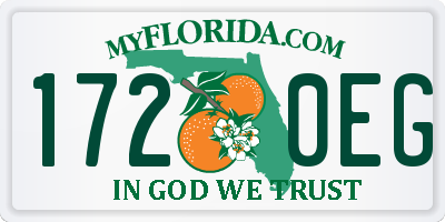 FL license plate 1720EG
