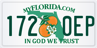 FL license plate 1720EP