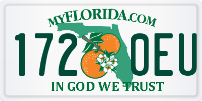 FL license plate 1720EU