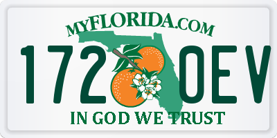 FL license plate 1720EV
